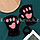 Перчатки митенки кошачьи лапки черные, фото 4