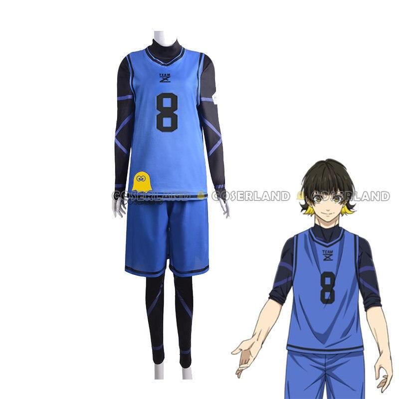 Футбольная форма номер 8 Мегуру Бачира - Синяя Тюрьма