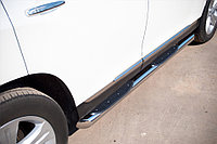 Пороги труба d76 с накладками (вариант 1) Toyota Highlander 2011-13