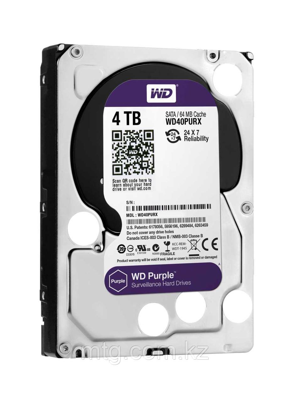 WD40PURXWD EAN/UPC: 718037823317 Жесткий диск Western Digital Purple WD40PURX 4TB 3.5" IntelliPower 64MB SATA- - фото 2 - id-p106172351