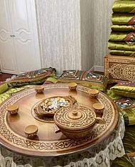 Қыз мұраты кету деп, абыроймен қызымызды ұзатқан соң, барлық жиһаздары мен ыдыстарын Астау дүкенінен алдық. Құдаларымызда, қызымызда өте қуанышты болды. Жайып көрсеткенде сұлулығын айта алмаймыз!