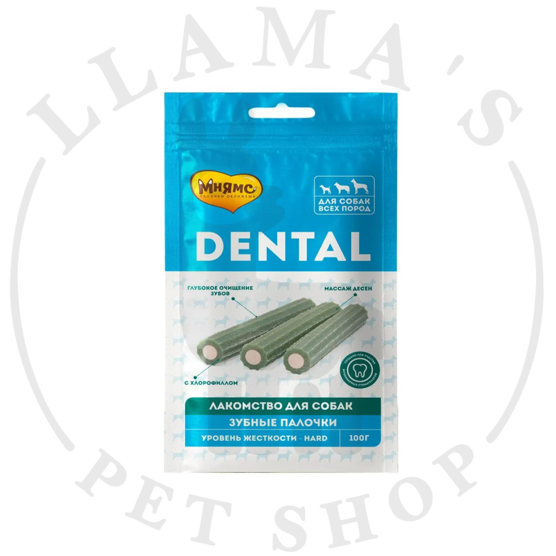 Мнямс Dental лакомство для собак "Зубные палочки" с хлорофиллом - 100 г - фото 1 - id-p106172520