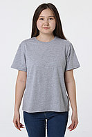 Женская футболка свободного кроя. Цвет: Серый Меланж