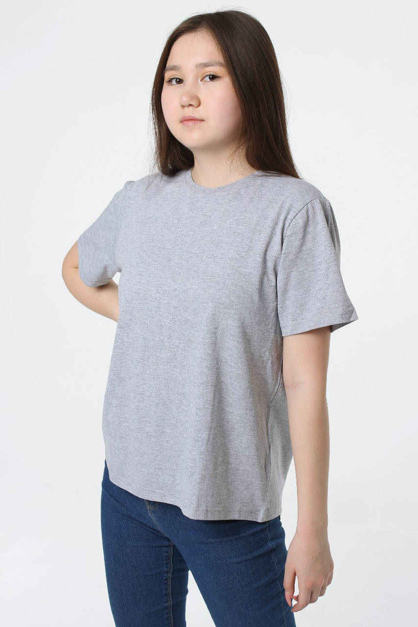 Женская футболка свободного кроя. Цвет: Серый Меланж - фото 4 - id-p94920801
