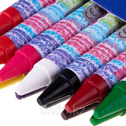 Восковые карандаши (мелки) 12 цветов, Yalong "Crayons", фото 4