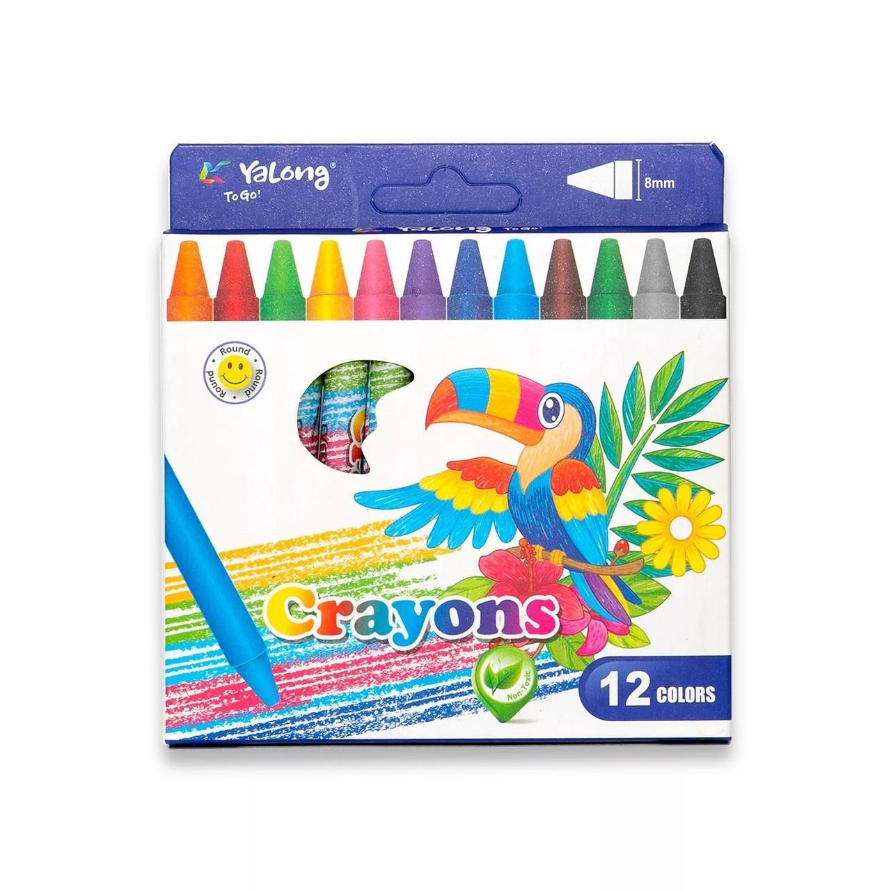Восковые карандаши (мелки) 12 цветов, Yalong "Crayons" - фото 2 - id-p106173928
