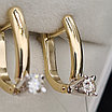 Золотые серьги с бриллиантами 0.24Ct VS2/J, VG-Cut, фото 5