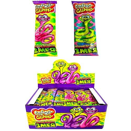 Мармелад "Crazy Gummy. Мармеладная змея" 15гр (36шт -упак)