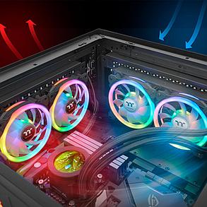 Кулер для компьютерного корпуса Thermaltake SWAFAN 12 RGB Radiator Fan TT Premium Edition (3-Fan Pac, фото 2