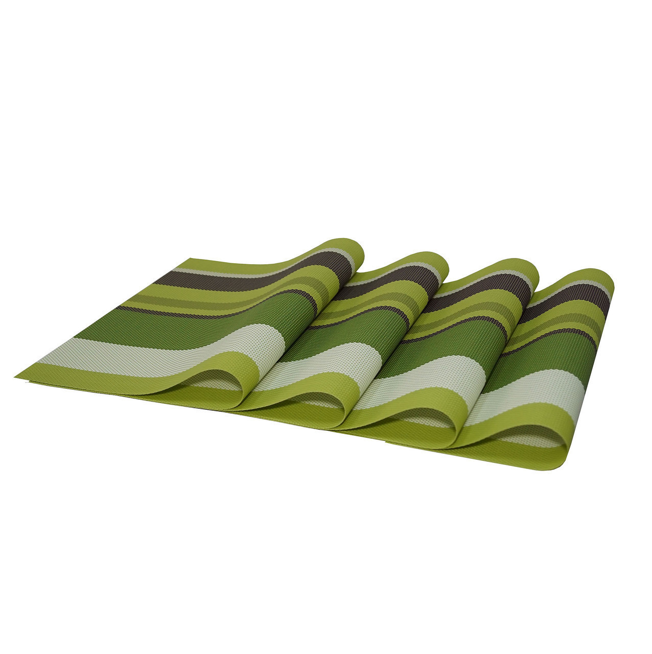 Комплект из 4-х сервировочных ковриков, цвет зеленый