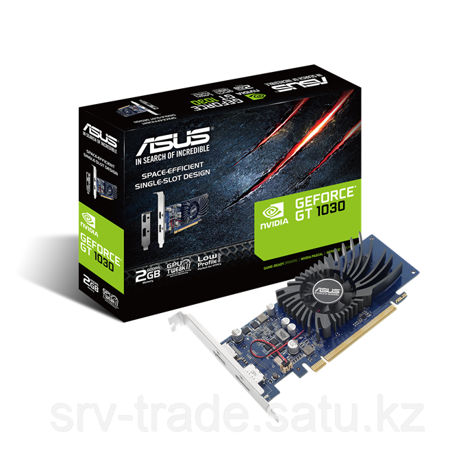 Видеокарта ASUS GeForce GT1030 2GB 64bit GDDR5 6008MHz 1xHDMI 1xDP HDCP GT1030-2G-BRK