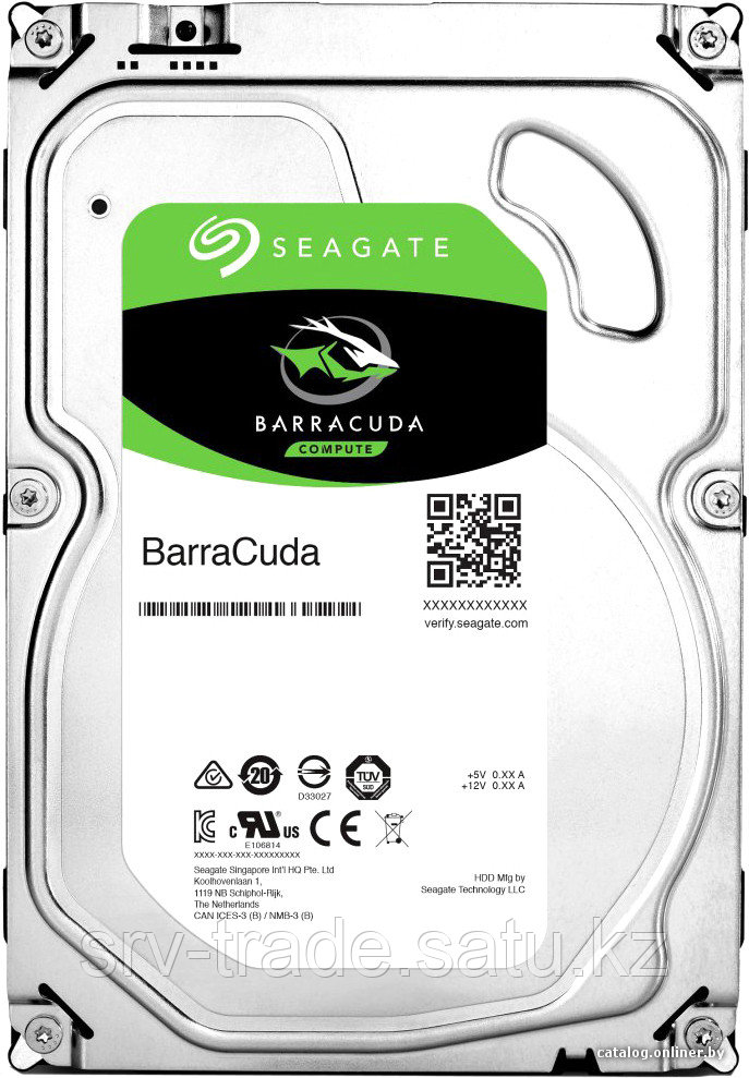 Жесткий диск HDD  1Tb Seagate BarraCuda SATA6Gb/s 7200rpm 64Mb 3,5" ST1000DM010