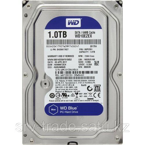 Жесткий диск HDD 1Tb Western Digital Blue SATA 6Gb/s  3.5" 7200rpm 64Mb WD10EZEX