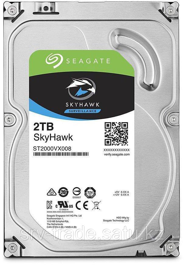 Жесткий диск для видеонаблюдения  2Tb Seagate SkyHawk Surveillance SATA3 3.5" 256Mb ST2000VX015