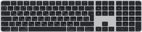 Клавиатура Apple Magic Keyboard with Touch ID and Numeric Keypad серый - фото 1 - id-p106182760