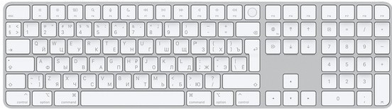 Клавиатура Apple Magic Keyboard с Touch ID and Numeric Keypad белый - фото 1 - id-p106182764