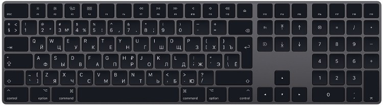 Клавиатура Apple Magic Keyboard with Numeric Keypad серый - фото 1 - id-p106182766