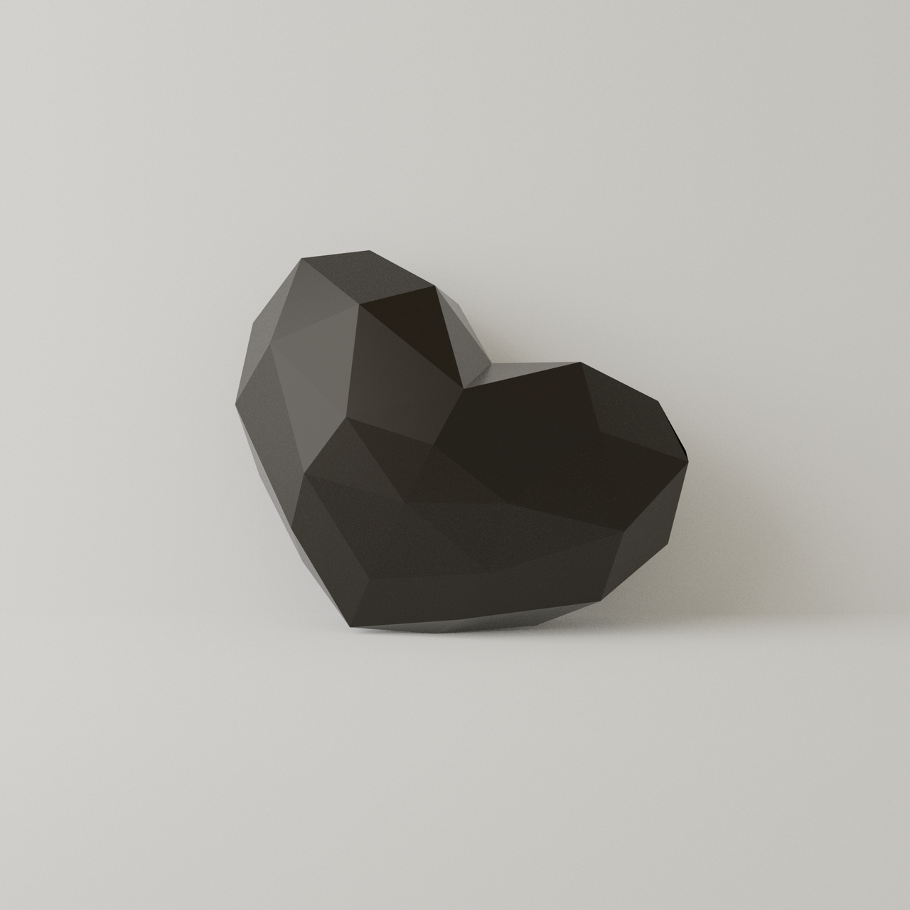 Интерьерная миниатюра "Сердце" черное