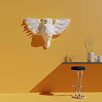 3Д панно "Сова" белая