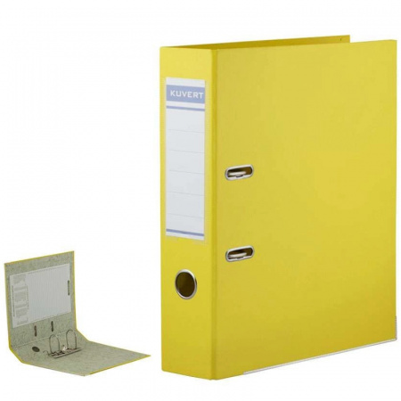 Папка-регистратор KUVERT А4, ширина корешка 72 мм, желтая - фото 1 - id-p106185136