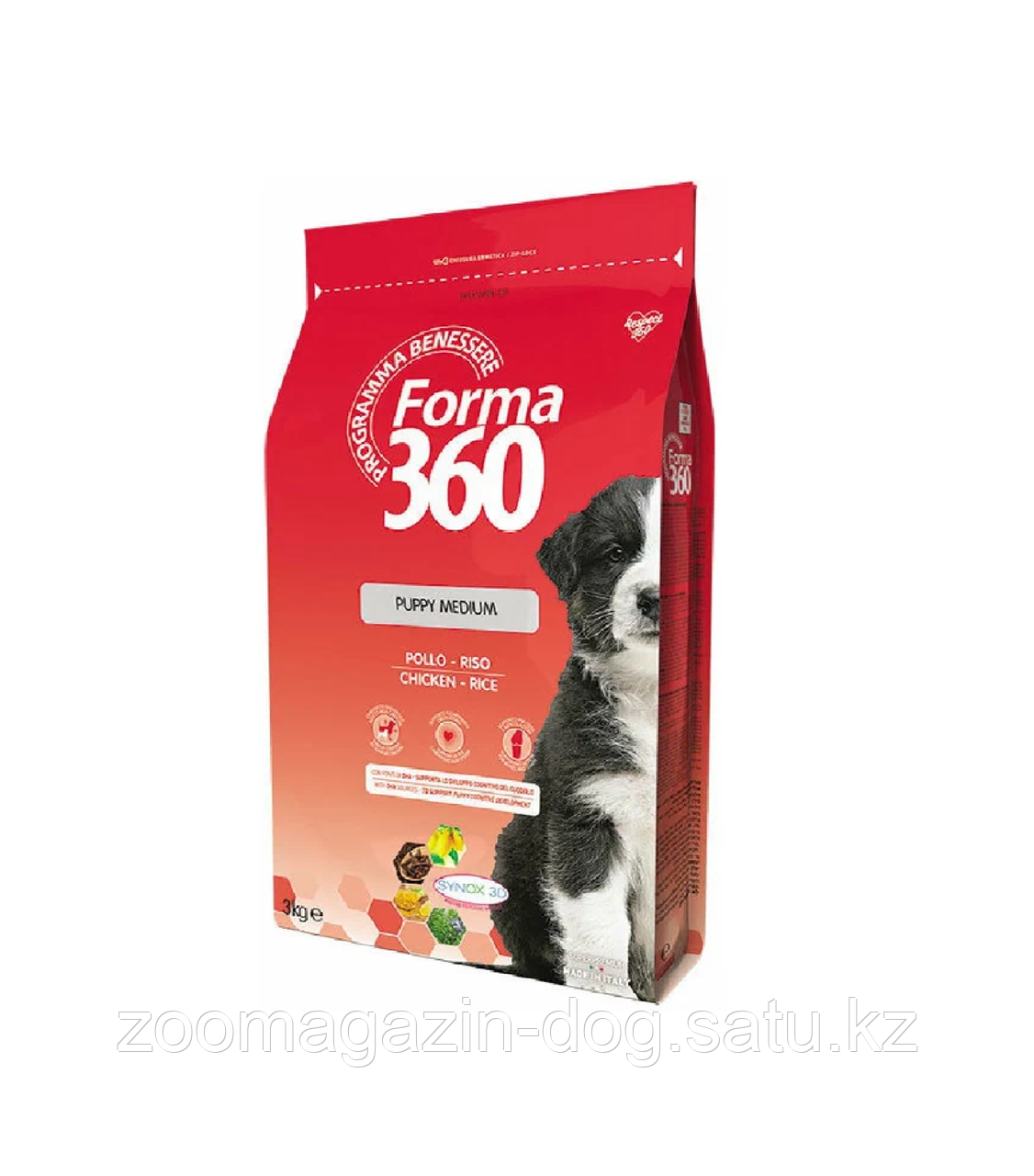 Forma 360 Medium Puppy для щенков средних пород,курица/рис,12кг