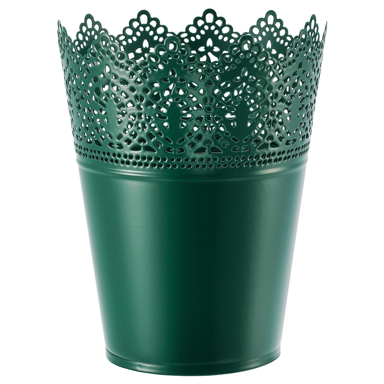 СКУРАР Кашпо, д/дома/улицы темно-зеленый, зеленый, фото 1