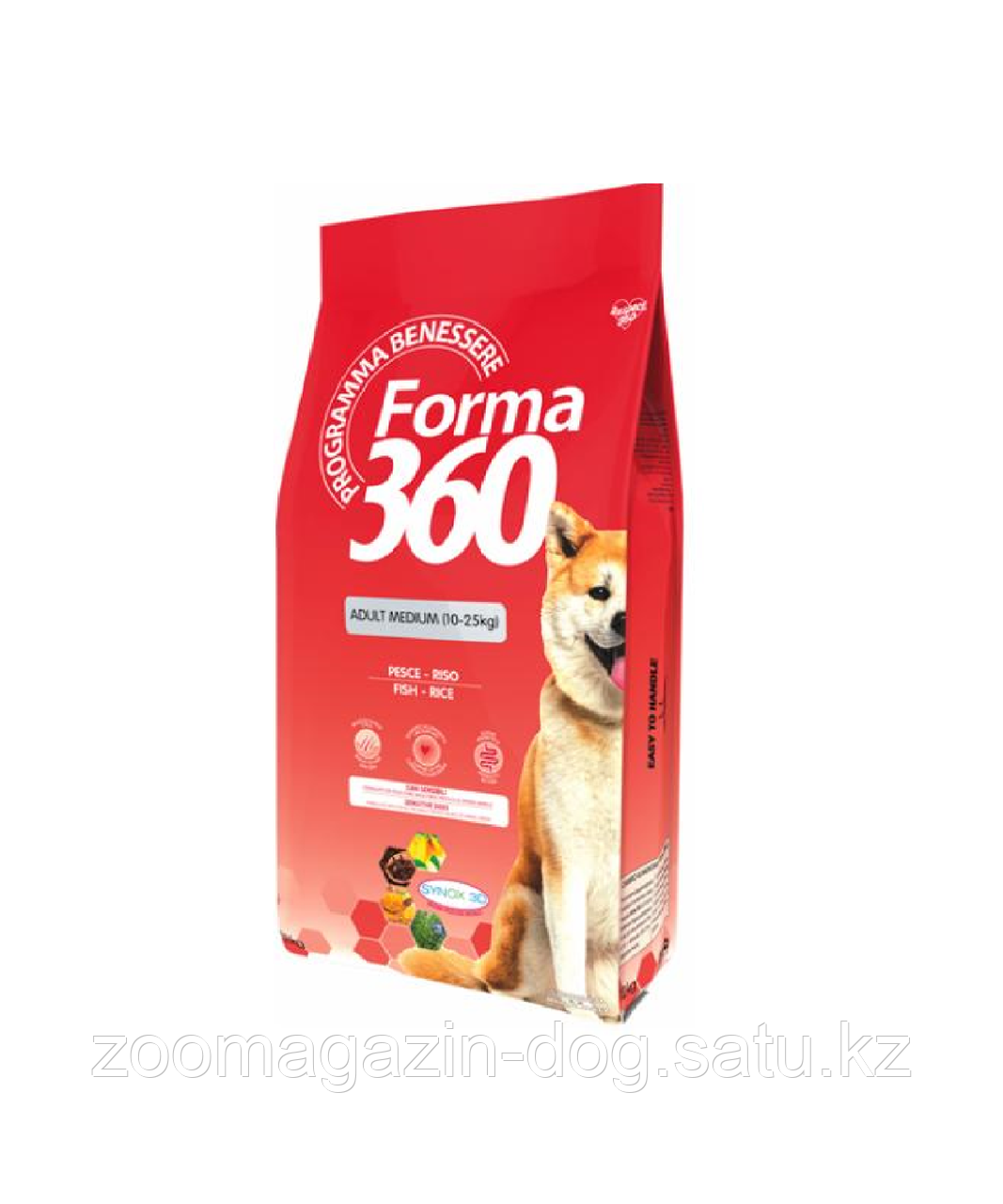 Forma 360 Medium Adult для собак средних пород,рыба/рис,12кг