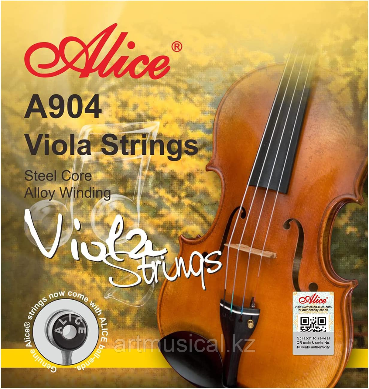 Струны для альт скрипки Alice A904 - фото 1 - id-p19614090
