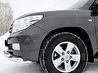 Защита переднего бампера d76 дуга-d76х2 дуги+клыки Toyota Land Cruiser 200 2008-11