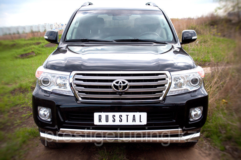Защита переднего бампера d76/75х42 Toyota Land Cruiser 200 2012-15, фото 1