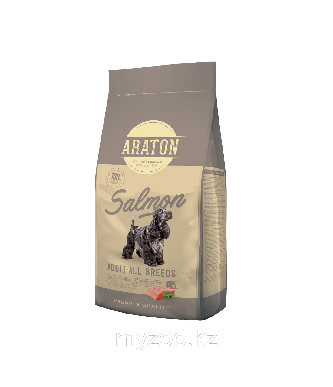 Araton ADULT SALMON для взрослых собак с лососем, 15кг - фото 1 - id-p106196243
