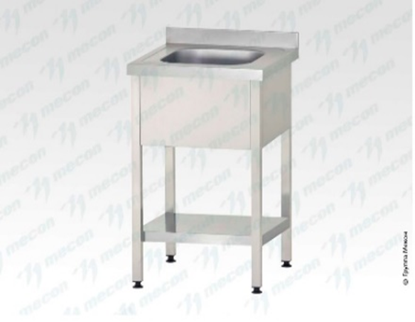 Ванна моечная ВМЦп - 1500*600*860 "Profi Ral", 2 м/о 500*400*250, борт, отв. д/смесит.