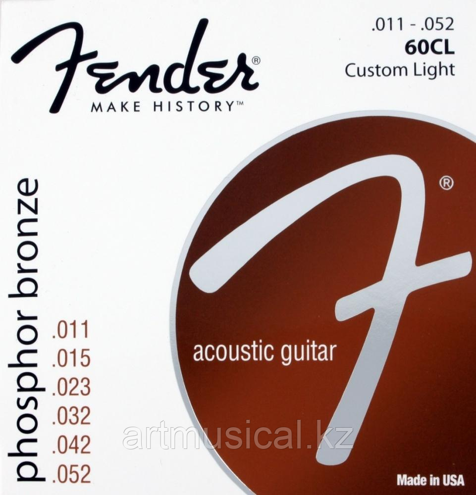 Струны для акустической гитары Fender strings acoustic 60CL