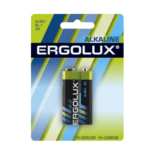 Батарейка Ergolux 6LR61 BL-1 1 шт