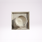 Декоративная свеча TSS с подставкой, светло-серый восьмигранник, фото 2