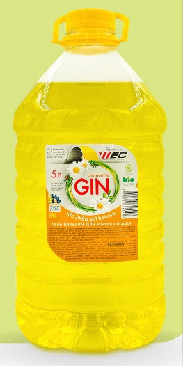 Гель-бальзам для мытья посуды "GIN с экстрактом ромашки" 5 литров