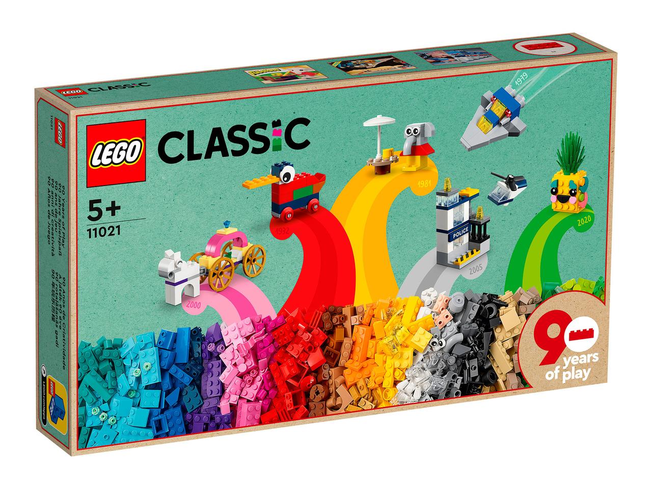 11021 Lego Classic 90 лет игры Юбилейный набор, Лего Классика