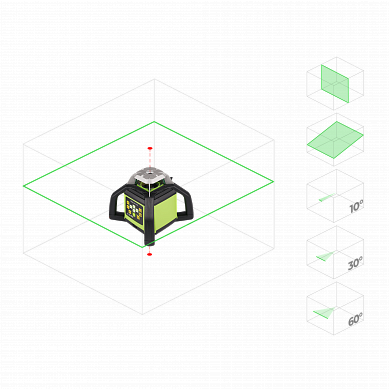 Ротационный лазерный нивелир RGK SP-610G - фото 9 - id-p106203696