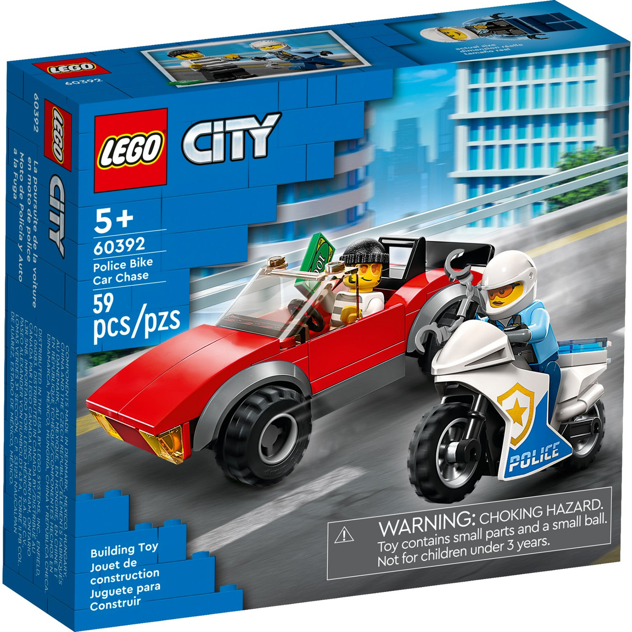 Lego 60392 Город Полицейская погоня на мотоцикле - фото 1 - id-p106048102