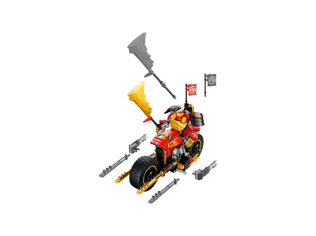 Lego 71783 Ниндзяго Робот Кая на мотоцикле EVO - фото 5 - id-p106048108