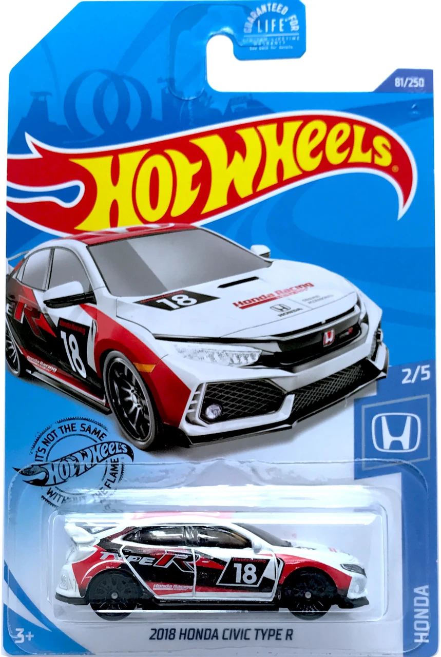 Hot Wheels Модель Honda Civic Type R '18, белый - фото 1 - id-p106125340