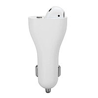Зарядное устройство USB + беспроводной Bluetooth наушник для авто (4774)
