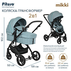 Коляска - трансформер Pituso Mikki Emerald Green