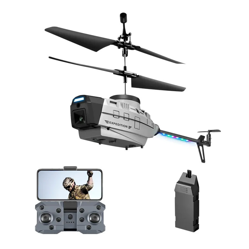 Вертолет на радиоуправлении с датчиком препятствий и видео камерой