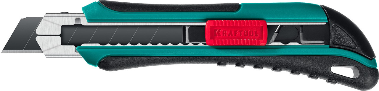 KRAFTOOL 18 мм, сегментированное лезвие, автостоп, автозамена, дополнительный фиксатор, нож AK-18 09193_z02 - фото 2 - id-p106207297