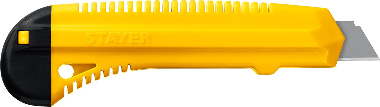 STAYER 18 мм, сегментированное лезвие, сдвижной фиксатор, нож упрочненный FORCE 0911_z01 Master - фото 4 - id-p106207299