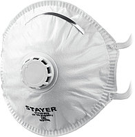 STAYER класс защиты FFP3, с клапаном, коническая, полумаска фильтрующая 11110-3_z01