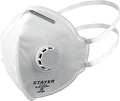 STAYER класс защиты FFP2, с клапаном, плоская, полумаска фильтрующая 11113-2_z01