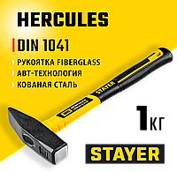 STAYER 1000 г, с фиберглассовой рукояткой, молоток слесарный Hercules 20050-10_z02