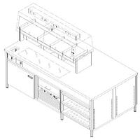 Стол холодильный для сборки сэндвичей Follett HCV2 Base - SC155